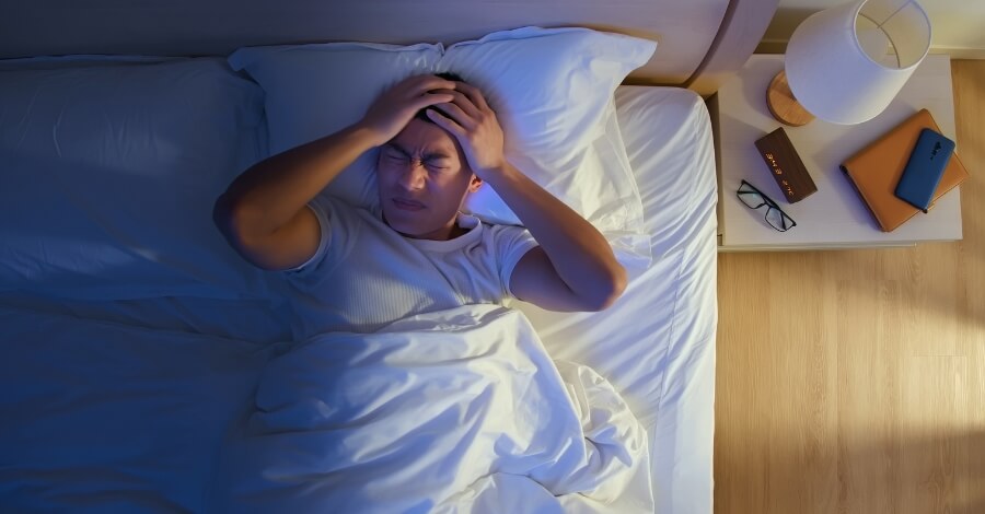 quais os sintomas da ansiedade na hora de dormir